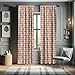 Ambesonne Retro Window Curtains, Sixties and Seventies Style Geometric Round Shaped Repeated Symmetric Design, Lightweight Decor 2-Panel Set with Rod Pocket, Pair of - 28