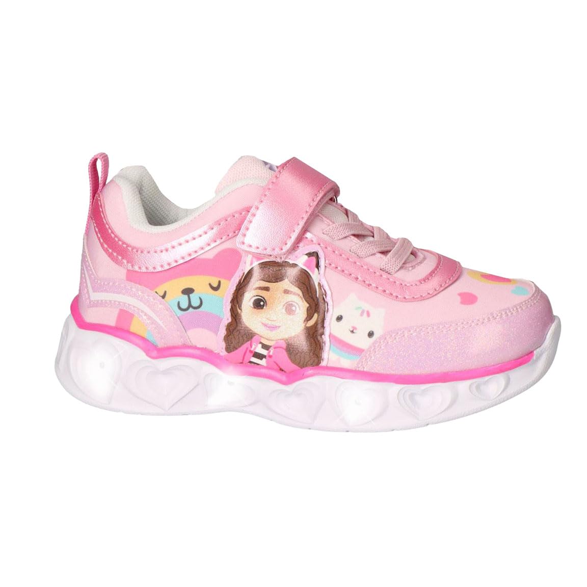 Gabby’S Dollhouse Sneakers Bambina con Luci LED | Scarpe Leggere Estive | Chiusura a Strappo | Suola Eva | Taglie 23-28
