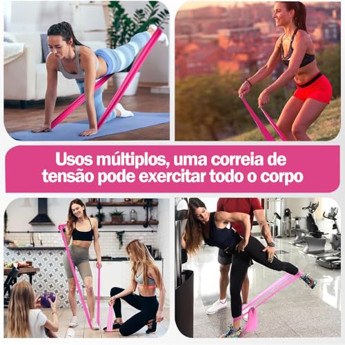 Kit 5 Faixa Elastica para Exercicio de Musculacao, Mini Therabands Elastico para Exercicio Yoga Pila