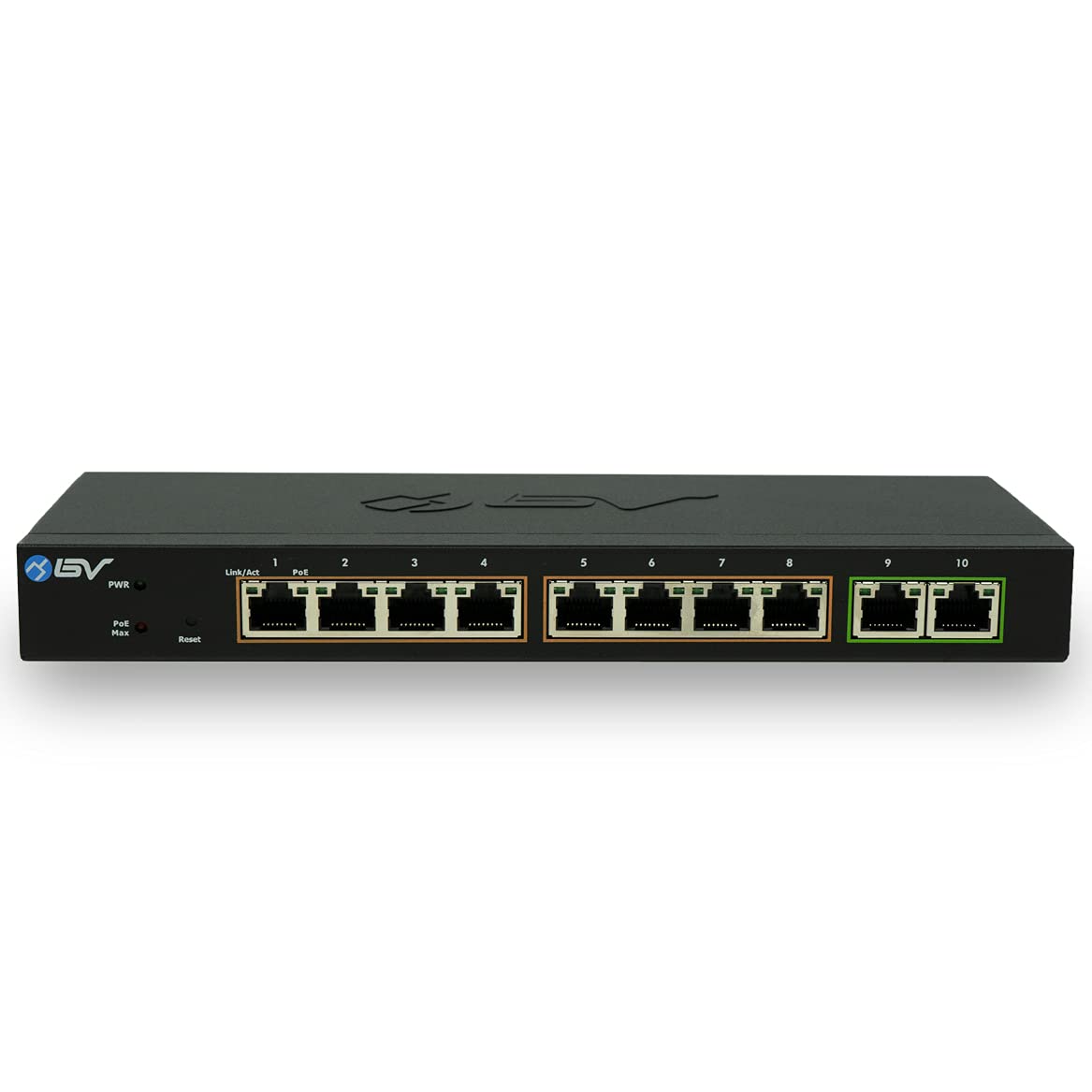 Flаѕh Sаlе BV-Tech 10 Port PoE+ Smart Managed Switch (8 PoE+ Ports with 2 Gigabit Uplink) - 120W – 802.3af/at, Made in Taiwan, NDAA Complaint