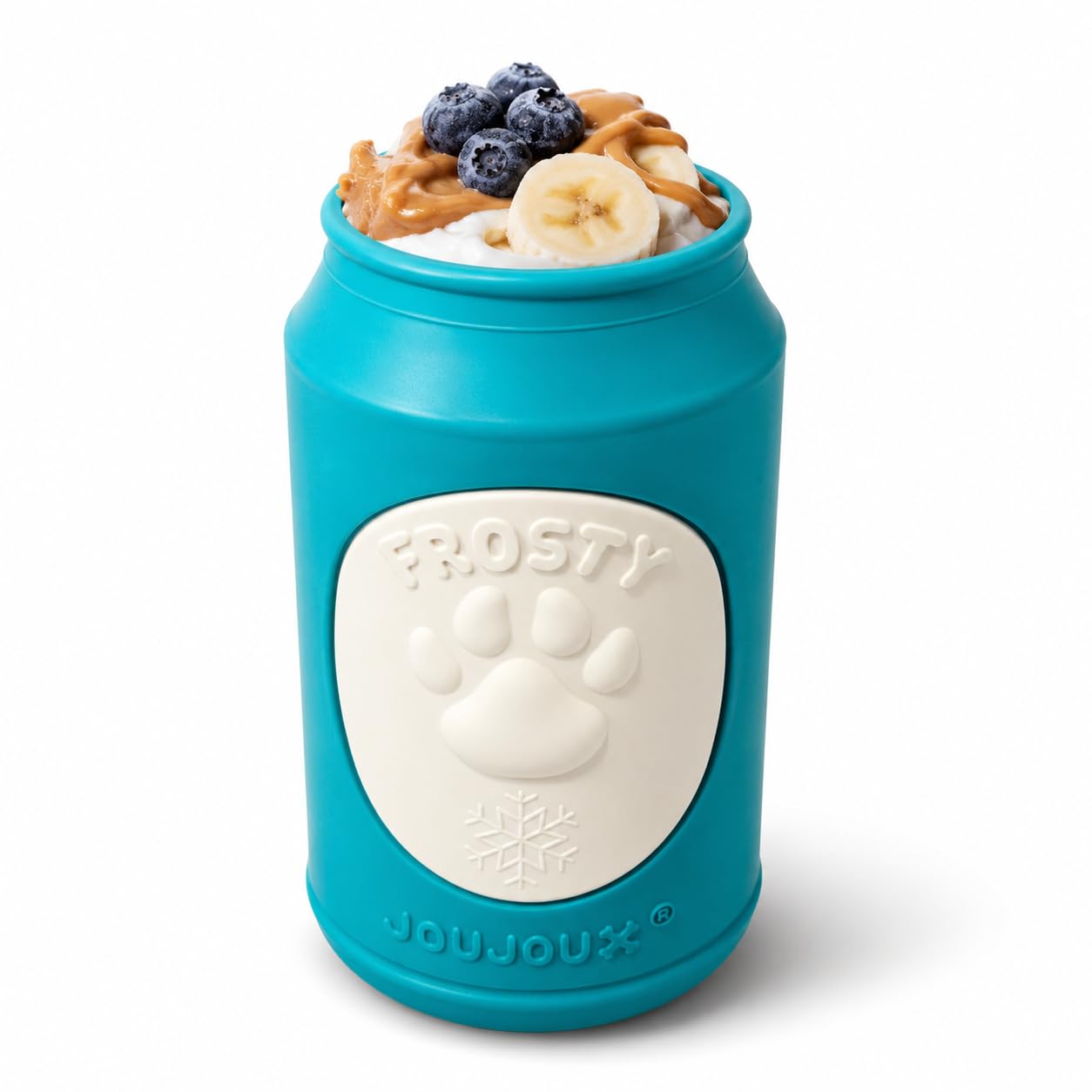 Joujoux Frosty® Frozen Enrichment Toy for Dogs | Freezable Treat Dispenser & Slow Feeder for Mental Stimulation, Calm Licking & Boredom Relief | Natural Rubber
