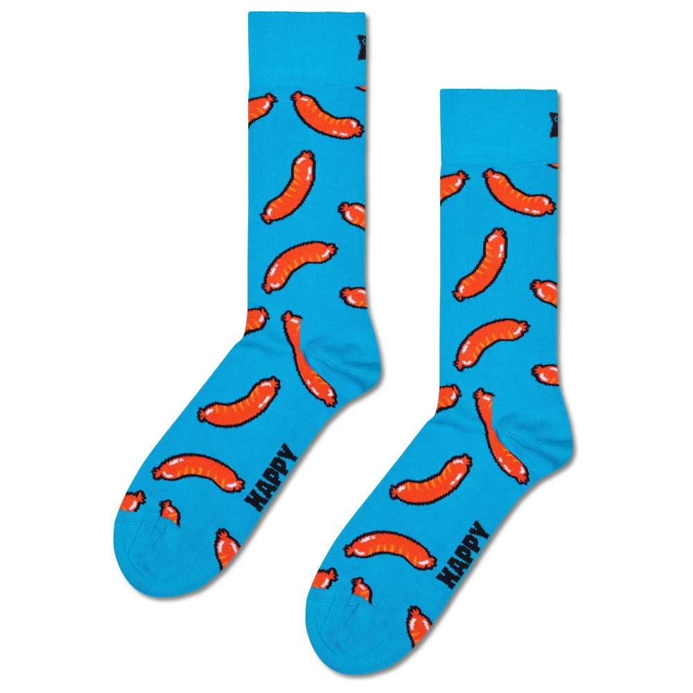 Happy Socks Unisex Blue Sausage Sock Sausage, 41-46