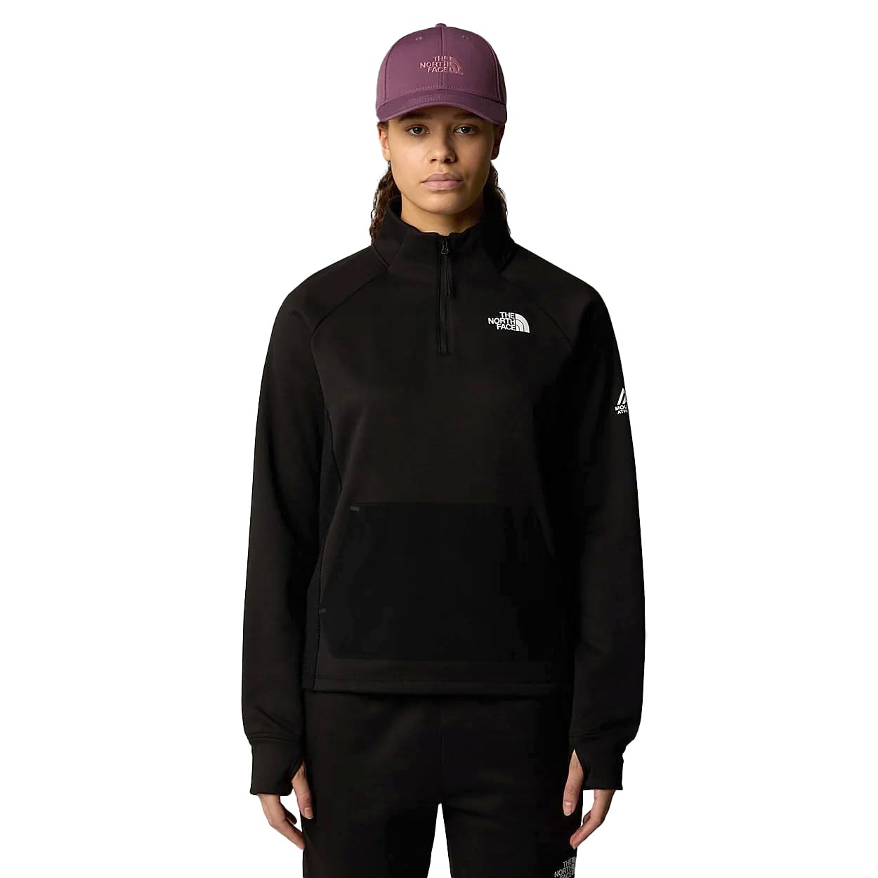 The North Face NF0A893VJK31 W MA FLEECE 1/4 ZIP Sweatshirt Women's TNF BLACK Size M