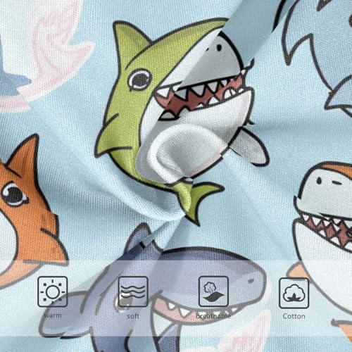 Girls Underwear Toddler 2t Cotton Panties for Girl Animals Briefs Girls Undies Cute Cartoon Sharks Light Blue3