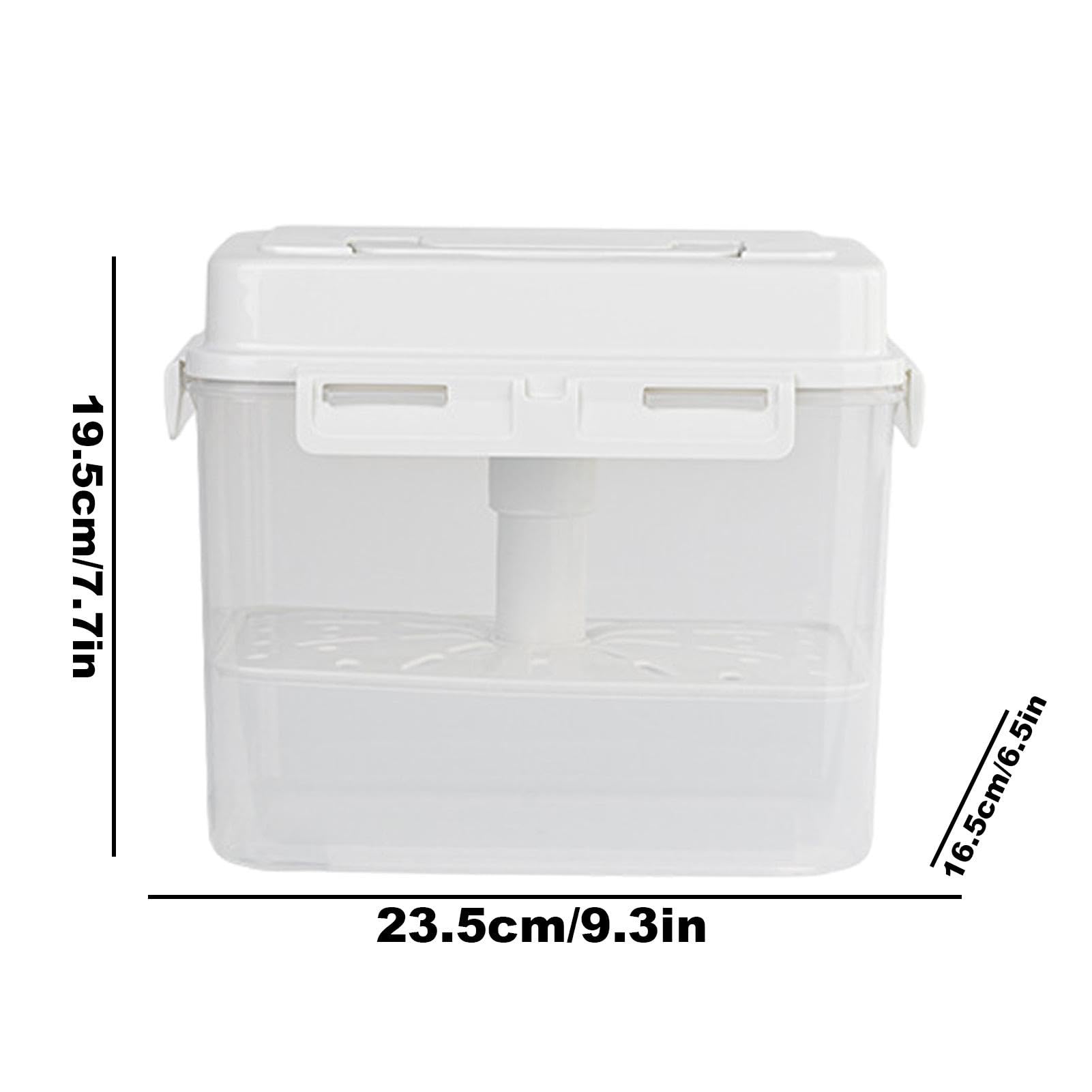 PLABNK Teiggärbox Transparent - 4L/7,5L/12,5L Mit Deckel Für Teig & Aufbewahrung