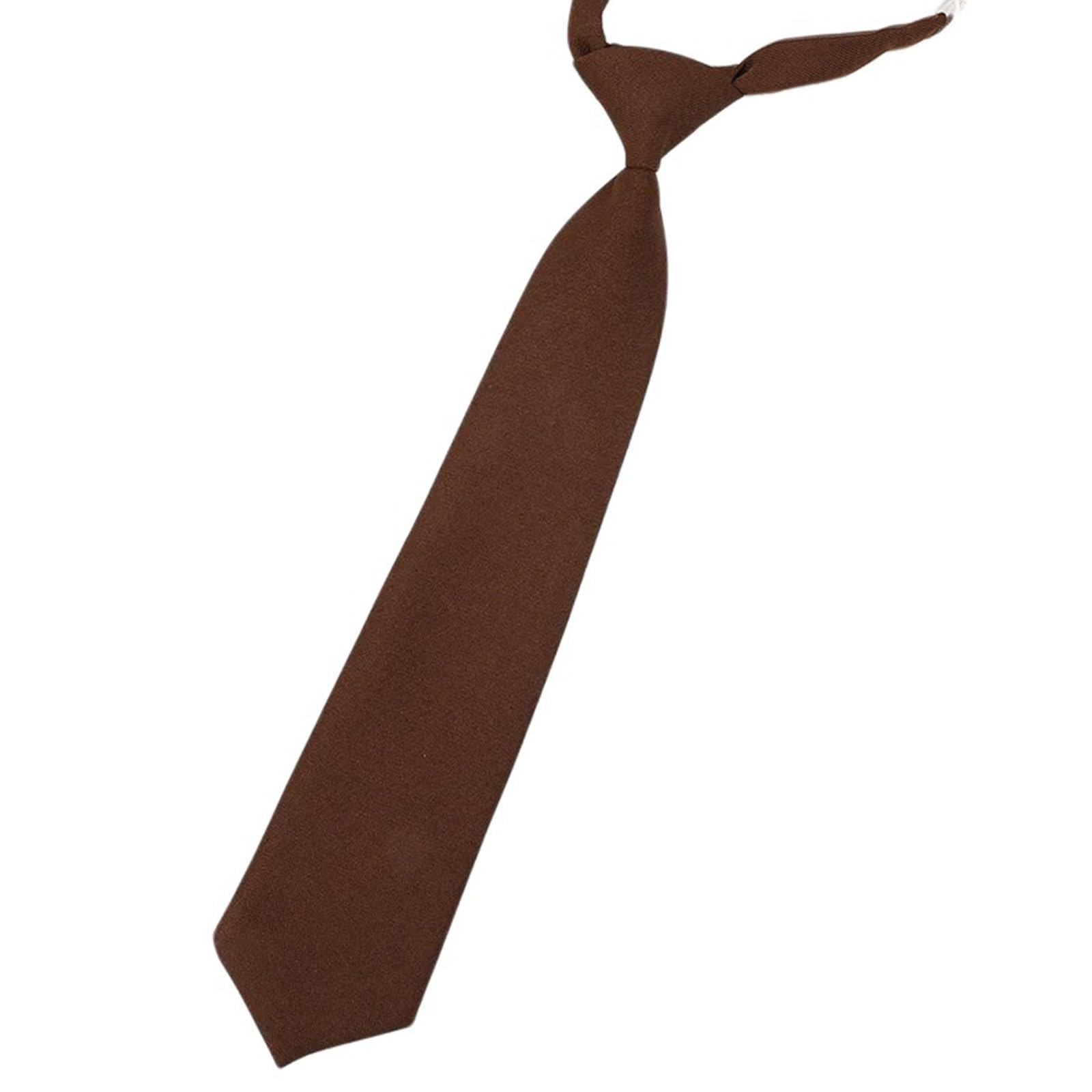 TWEW JK Corbata para el cuello preatada a rayas marrón vintage coreana japonesa para uniforme escolar