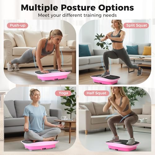 Image of GYMAX Vibration Plate Exercise Machine-10 Level Intensity, LED Display & Remote Control, Body Vibrating Plates Stand Shaking Platform Fat Burning Machine