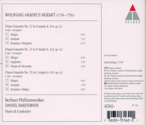 Mozart: Concertos Pour Piano N° 11-13