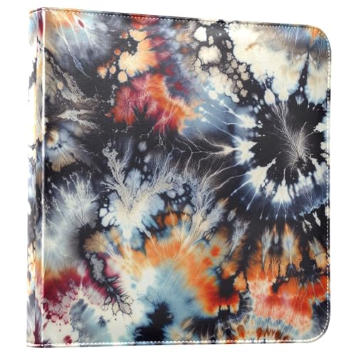 Álbum de fotos adhesivo DIY scrapbook con patrón Ikat acuarela, archivadores de 3 anillos, 40 páginas, 8x10 para recuerdos miniatura 1