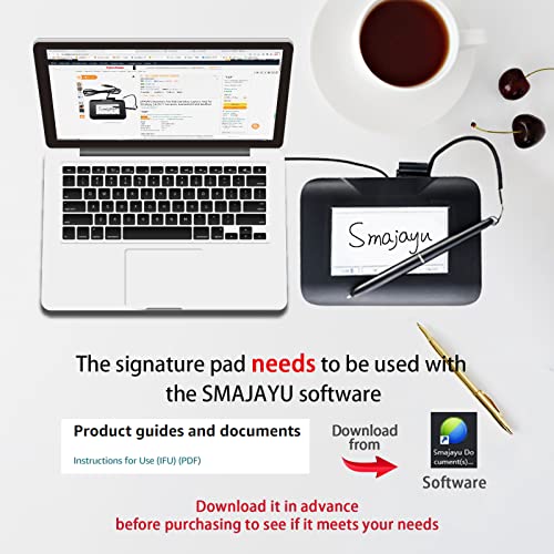 SMAJAYU Signature Pad USB Signature Capture Pads for Windows 7,8,10,11 Computer Laptop(with LCD Backlits) - Thumbnail 3