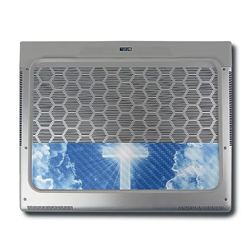 Image of MightySkins Carbon Fiber Skin Compatible with Alienware X16 R1 (2023) Full Wrap Kit - Faith Clouds | Protective, Durable Textured Carbon Fiber Finish | Easy to Apply & Change Styles | Made in The USA