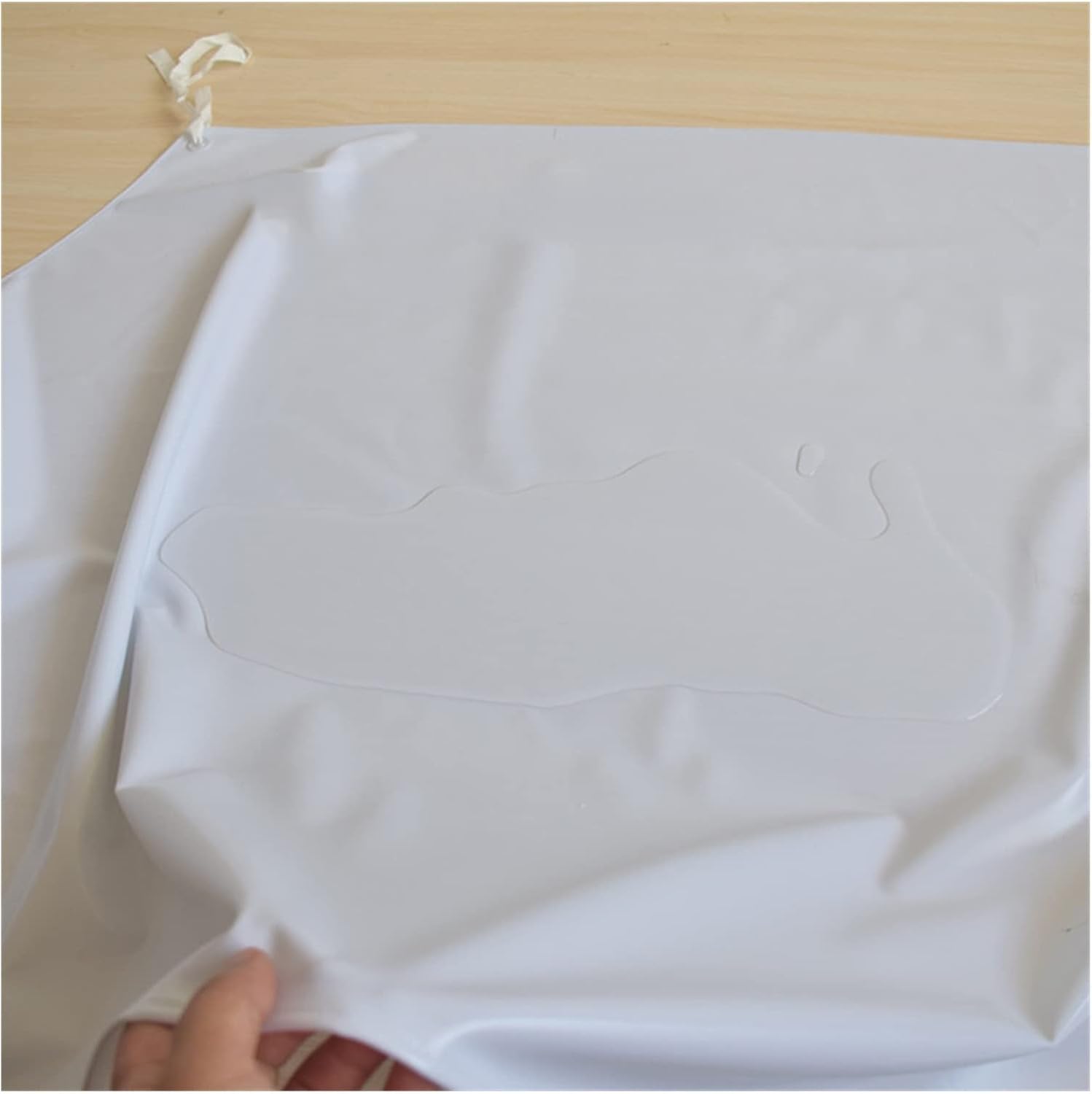 IOFIT 1 Piece Thickened White Apron Restaurant Barbecue Waterproof PVC Apron Men And Women Kitchen Apron 1