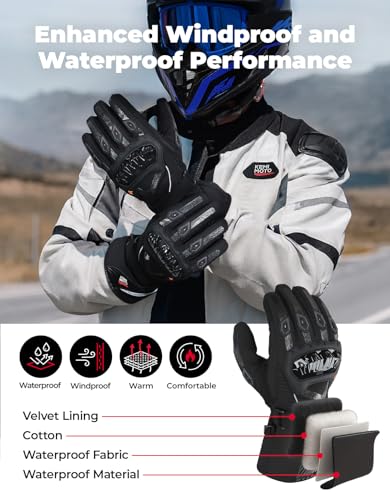 Kemimoto Winter Motorcycle Gloves