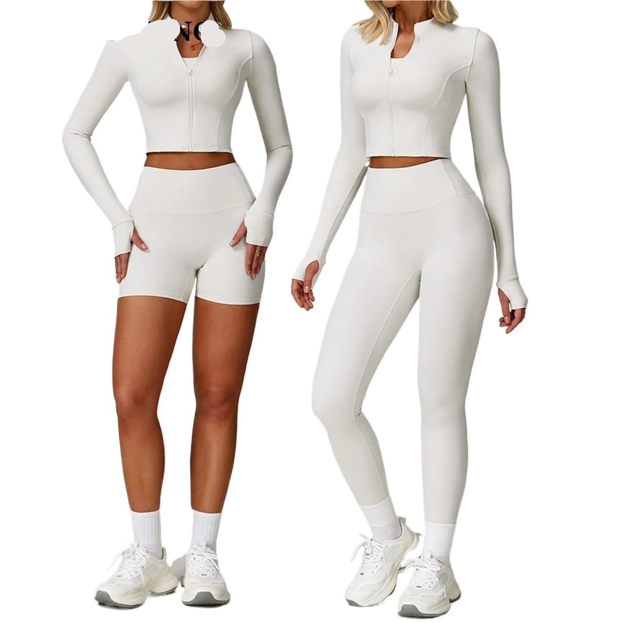 Donna Set di Abbigliamento Yoga 3 pezzi Set da yoga Abbigliamento palestra sportivo corsa Tute donna Fitness Allenamento Reggiseno Leggings a vita alta