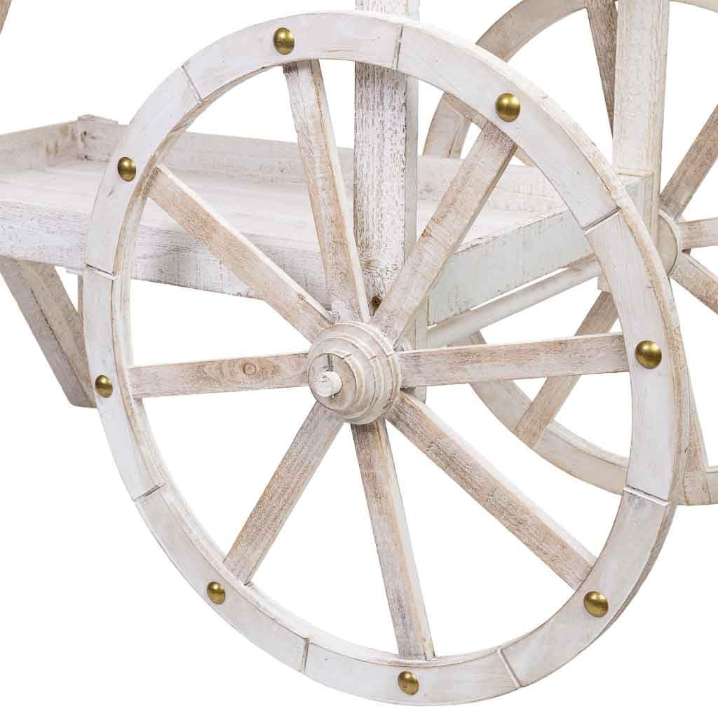 WANDERLUST DECO Carro expositor-estantería de madera 143x60x170h cm