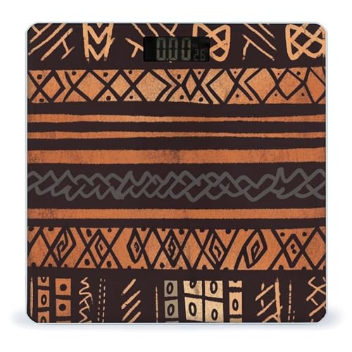 Báscula digital de vidrio templado African Mud Cloth miniatura 1