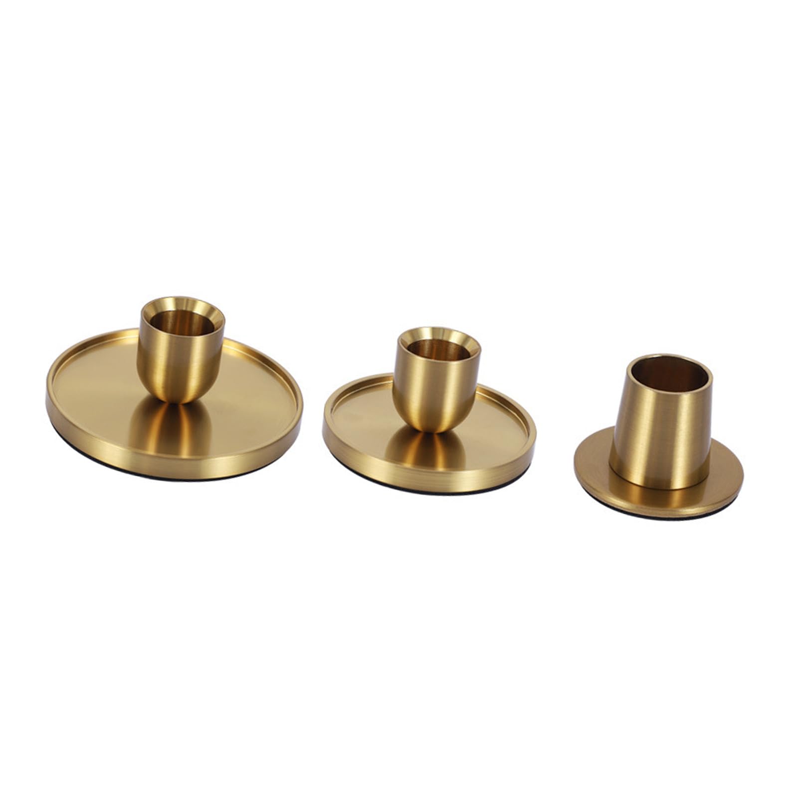 Lot de 3 bougeoirs en métal antirouille design moderne pour décoration de table