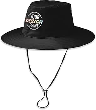 Custom Bucket Hat Digital Print Your Own Text Personalized