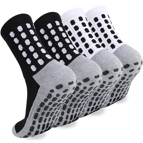 ZXOLDZX 2/4/6 Pairs Men's Soccer Socks Grip Pads...
