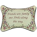 Manual 12.5 x 8.5-Inch Decorative Throw Pillow, Friends Are Family