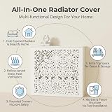 Modern Stylish MDF Radiator Cover with Grill & Top Storage Shelf