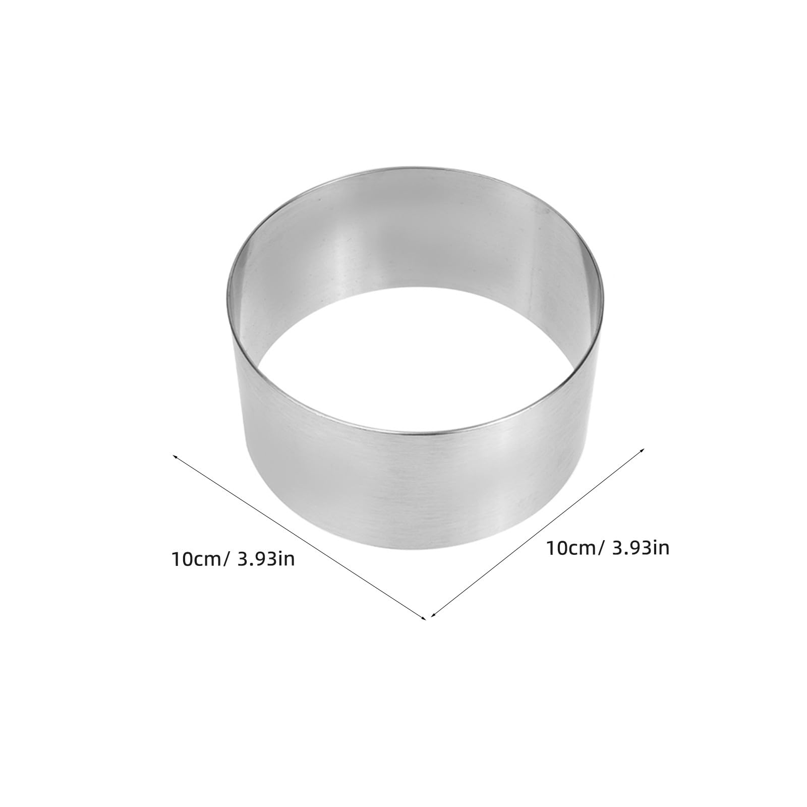 Tofficu 12-teiliges Edelstahlring für Kuchendekoration, Edelstahl-Mousse-Ring, Kuchen-Backdekor-Set