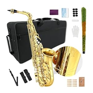 YoungMonic Altsaxophon Gold Guanyue 024 MN Set