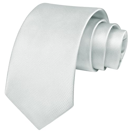 Image of Enlision Ties for Men Solid Color 3.35 inch Formal Business Necktie Classic Satin Mens Wedding Party Ties