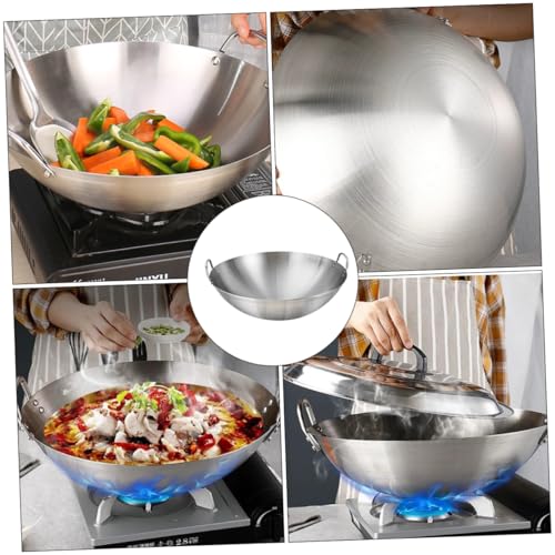 Wok de Acero Inoxidable con Doble Asa Ergonomica miniatura 3