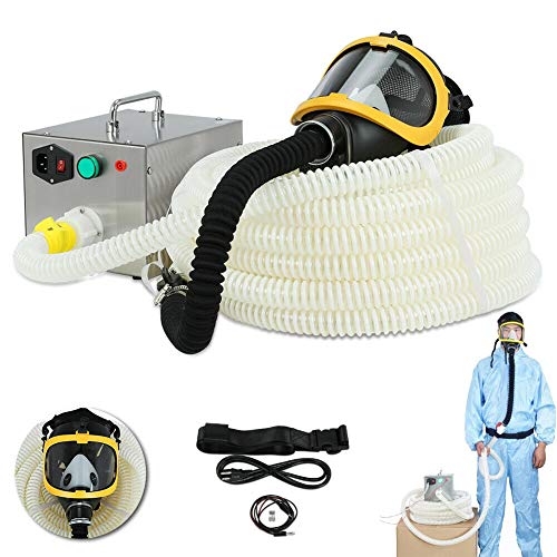 High Efficiency Powered Air Purifying Respirator (PAPR) System with 66ft Long Tube, Self-Priming Air Respirator Kit (33FT/10M Tube)