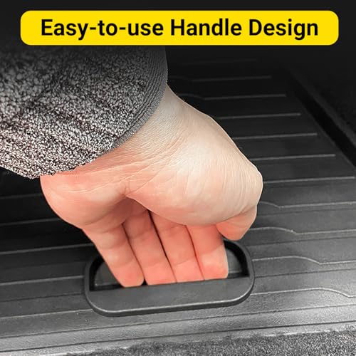 Image of PUOENI Model Y 5 Seater Rear Trunk Storage Bins with Lids for 2023-2024-(No for 2025 New Model Y Juniper) 2PCS Model Y Rear Trunk Storage Box TPE Waterproof Trunk Organizer Interior Accessories