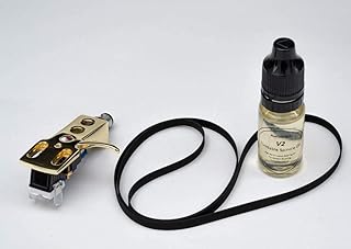 Gold Plated Headshell, Cartridge, Stylus, Drive Belt, Lubricant Refurb Bundle for ROTEL RP-2300, Turntable, Vinyl player, -23