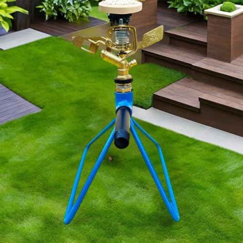 RedBuild Automatic 360 Degree Rotating Brass Sprinkler with Stand | Heavy Duty Head |Water Sprinkler Irrigation System for Lawn and Garden | Planting Beds | Garden Sprayer Sprinkler for Agriculture RedBuild Automatic 360 Degree Rotating Brass Sprinkler with Stand | Heavy Duty Head |Water Sprinkler Irrigation System for Lawn and Garden | Planting Beds | Garden Sprayer Sprinkler for Agriculture