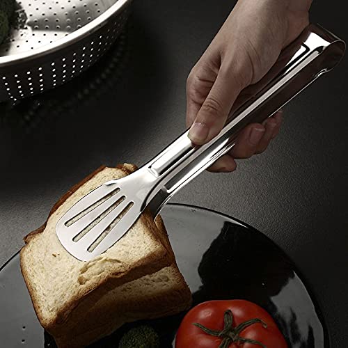 Pinzas de cocina, Pinzas for barbacoa Cook de acero inoxidable plateado 12/7 pulgadas(7 in)