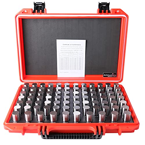 Accusize Industrial Tools 82 Pc 0.751'' To 0.832'' plus Pin Gauge Set, Class Zz, 2'' Overall Length, P5(+)