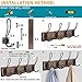 Homagic Rustic Wall Mounted Coat Hook with 4 Farmhouse Hooks - Solid Pine Wood Towel and Coat Rack for Bathroom, Entryway, Kitchen - Brown