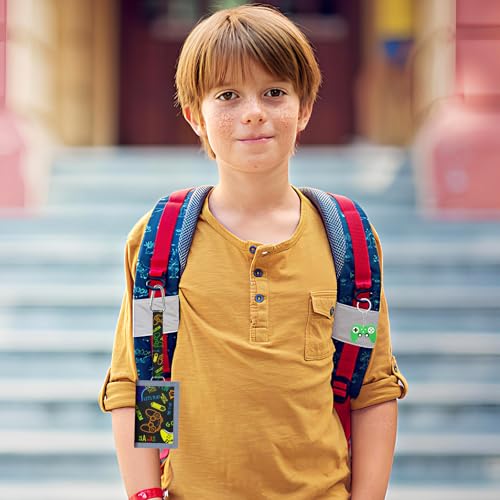 Riceel Brustbeutel Kinder, Portemonnaie Jungen Geldbörse mit Umhängeband und Schlüsselanhänger Schlank Kinder Portemonnaie mit Reißverschlusstasche für Jungen von 4-12 Spielkonsolen