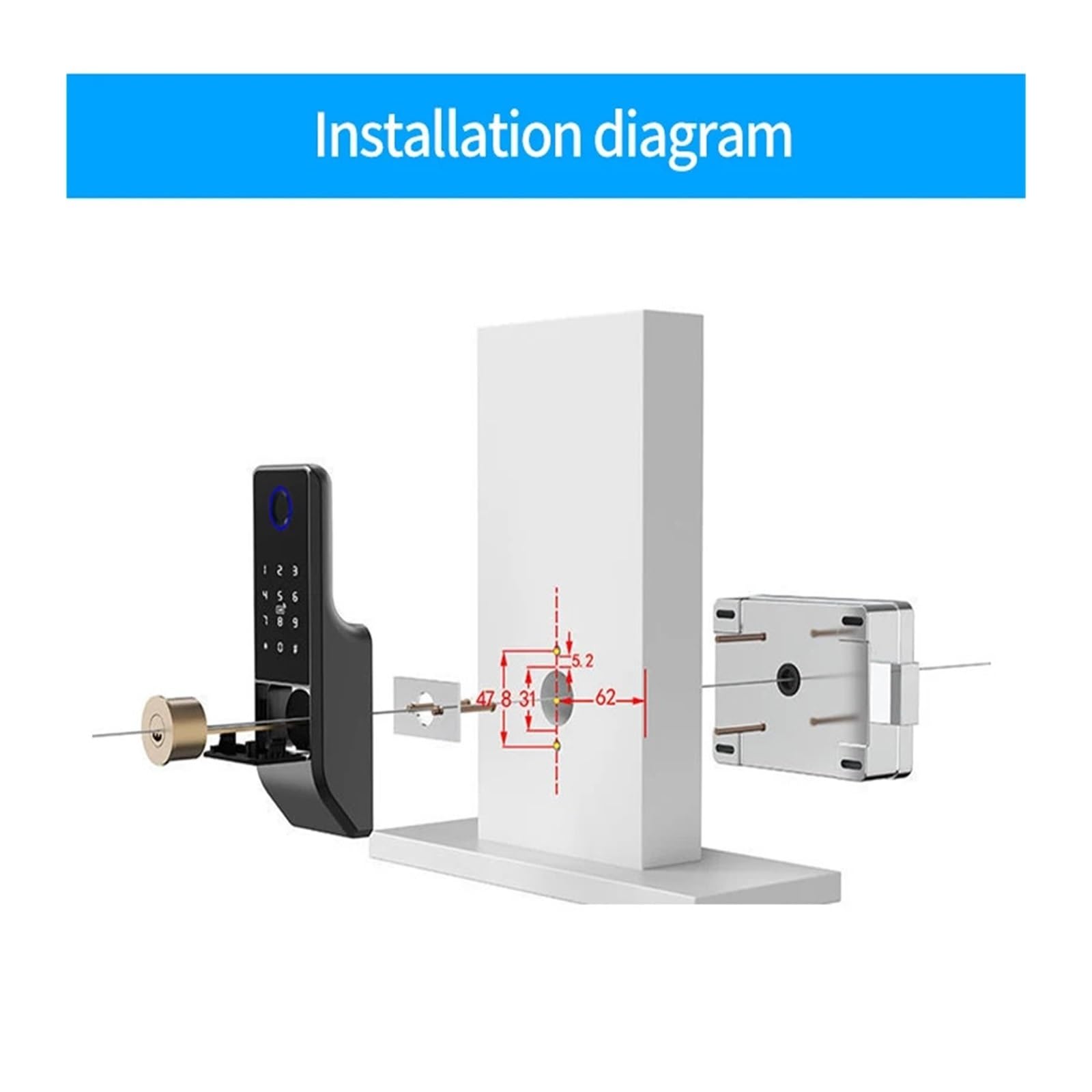 Serratura intelligente impermeabile con impronta digitale, cancello esterno, Bluetooth, password, scheda, chiave meccanica