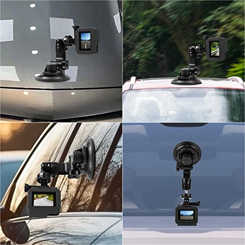 Image of PULUZ Car Suction Cup Mount for GoPro /Insta 360 /DJI Osmo Action Camera & 2.3-3.3 inch Phone, Windshield & Vehicle Window Mount Holder with Tripod Adapter