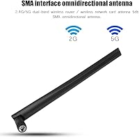 Vista 2 de Antena omnidireccional SMA 2.4G, 5G de doble banda de red antena externa para RT AC68u