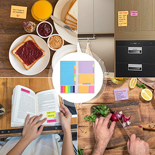 Sticky Notes Set, Divider Self-Stick Notes Pads Bundle With Bookmark Index For Planner Bullet Journaling Notebook Textbook Calendar, School Home Office Supplies. 402Pcs Divider Sticky Notes #TOP5