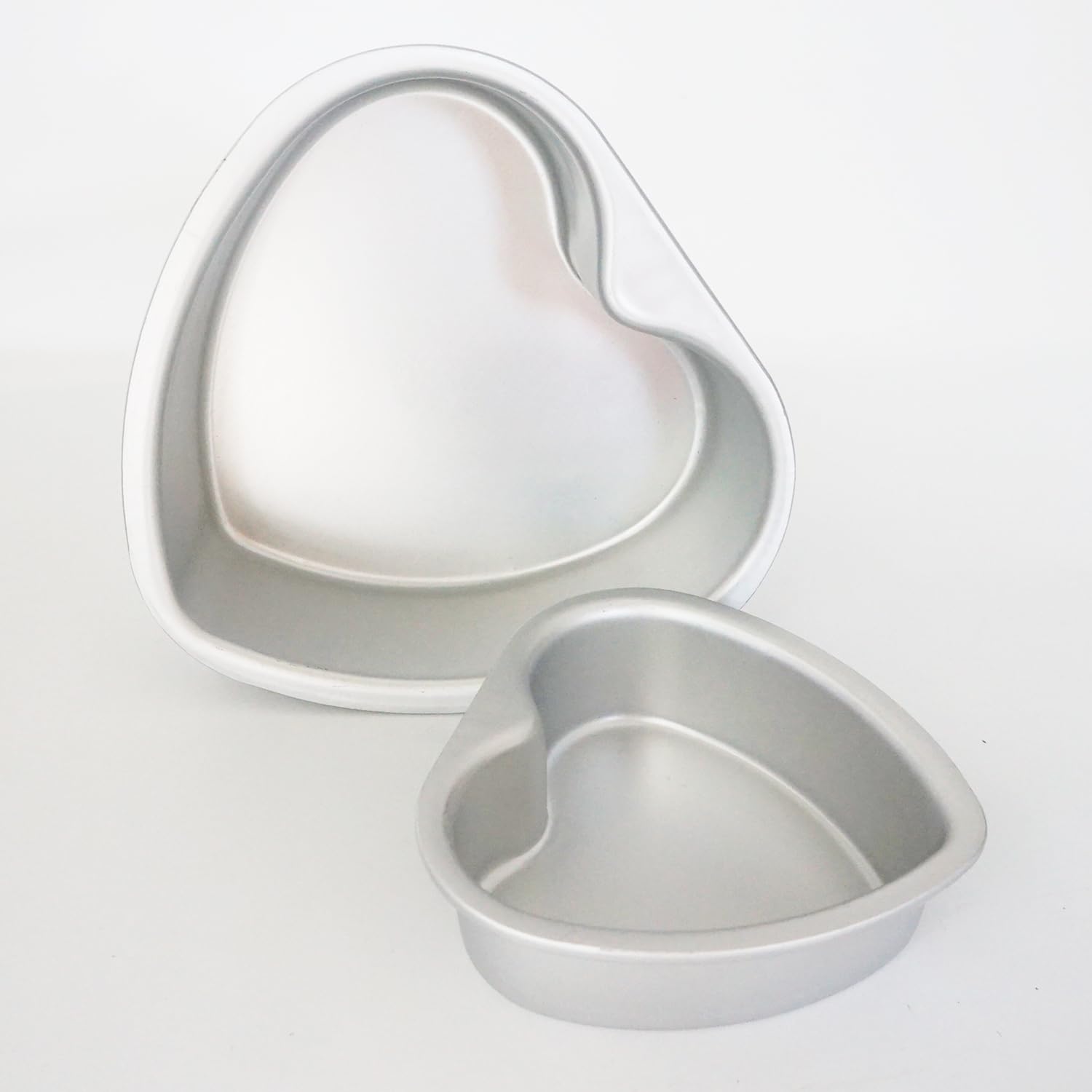 Lot de 2 moules à gâteau en forme de cœur de 10,2 et 15,2 cm, petit moule à gâteau en forme de cœur étanche, moules à gâteau de mariage, moule à gâteau préféré pour la Saint-Valentin –