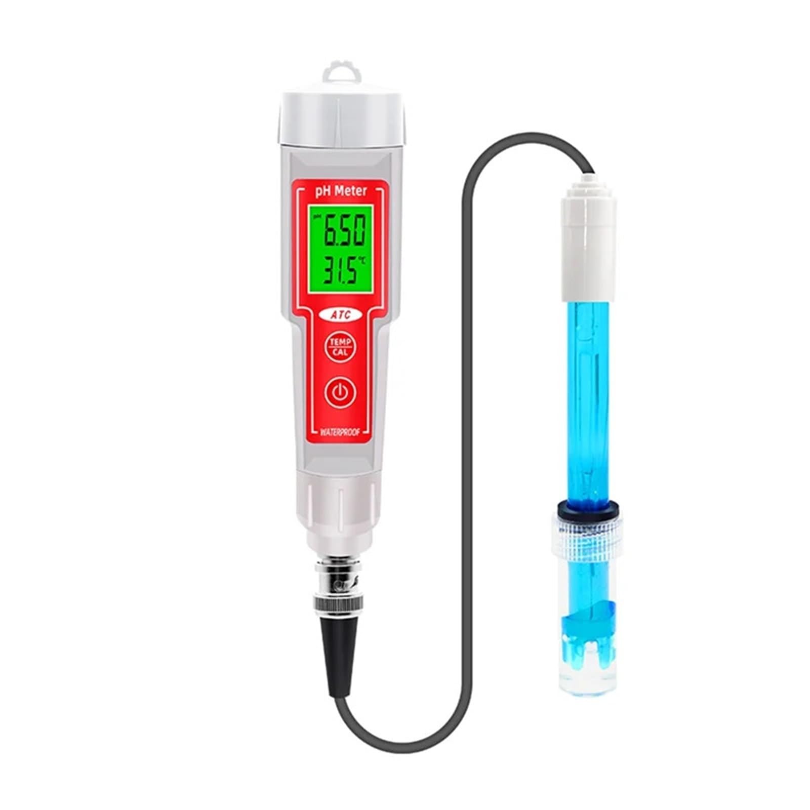 Digital pH Meter, Digital 2 in 1 PH Temperature Meter Water Quality Tester Backlight Hydroponics for Swimming Pools Aquariums