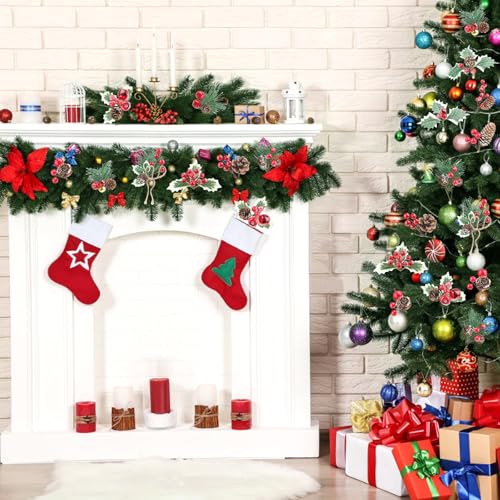 36PCS-Christmas-Picks-with-Pine-Cones-Holly-Berry-Artificial-Red-Berry-Stems-Pine-Branches-Small-Christmas-Berry-Picks-for-Crafts-Gift-Wrapping-Floral-Picks-Tree-Wreaths-Decor-Holiday-Arrangement 36PCS Christmas Picks with Pine Cones Holly Berry Artificial Red Berry Stems Pine Branches Small Christmas Berry Picks for Crafts Gift Wrapping Floral Picks Tree Wreaths Decor Holiday Arrangement