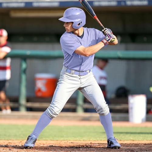 Image of JASGOOD 2 Pack Baseball Socks and Belt Combo Set Softball Socks and Belts Elastic Waist Belt for Youth and Adult Boys