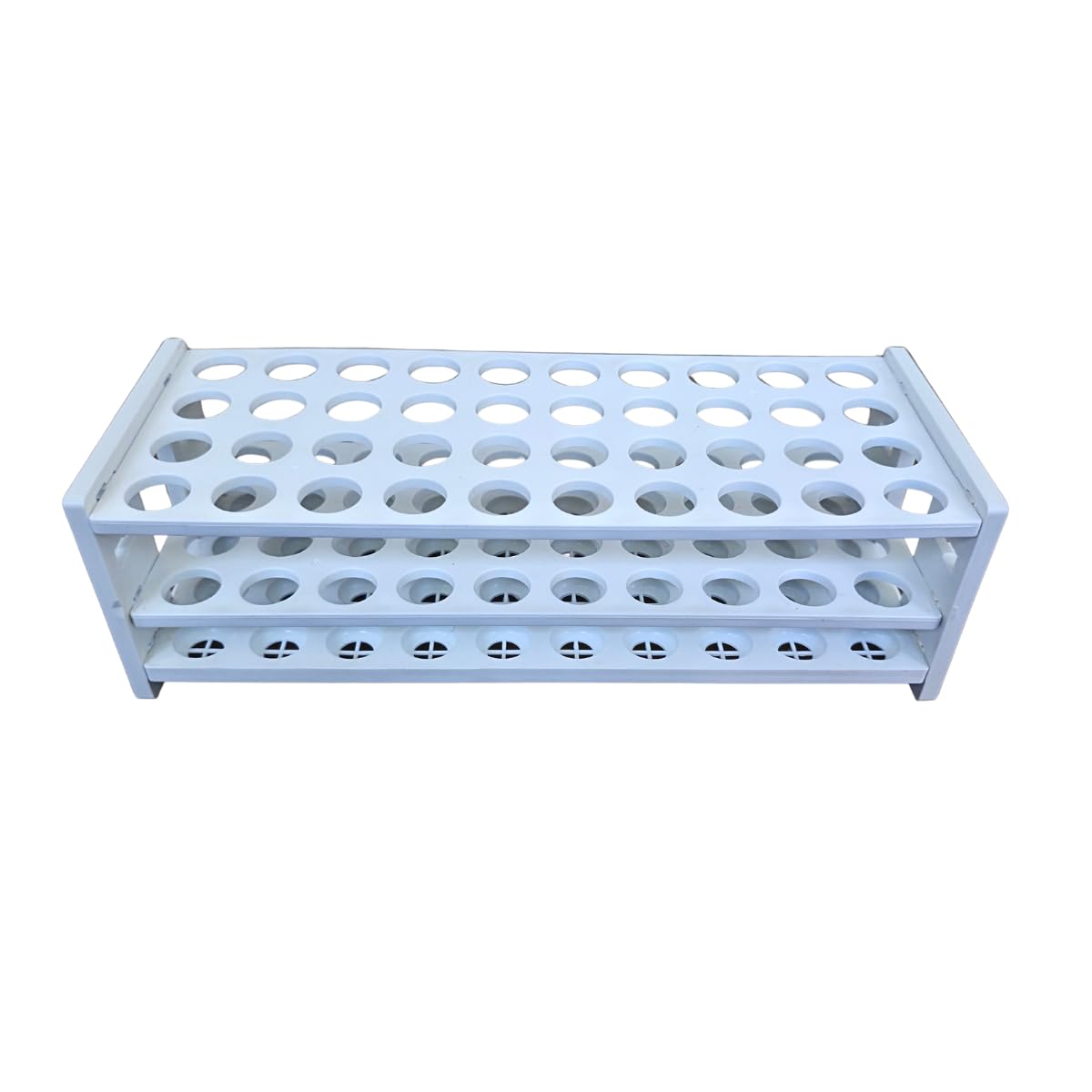 AANIJ® Test Tube Rack 20 mm × 40 Tubes Pack of 1 | Polypropylene (PP) Laboratory Test Tube Stand | Compact Chemical Resistant & Autoclavable Plastic Tube Holder for Biology, Lab & Diagnostic Use-image-12