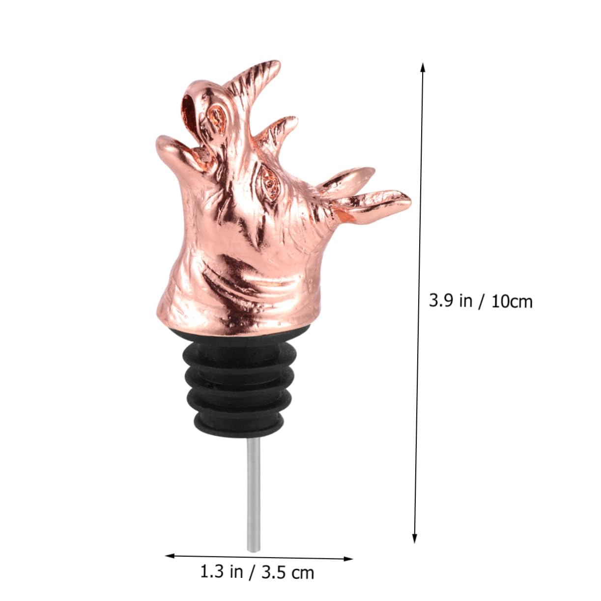 OFFSCH Unique Rhino Wine Pourer Animal Bottle Stopper Zinc Alloy Charcuterie Topper for Wine Lovers