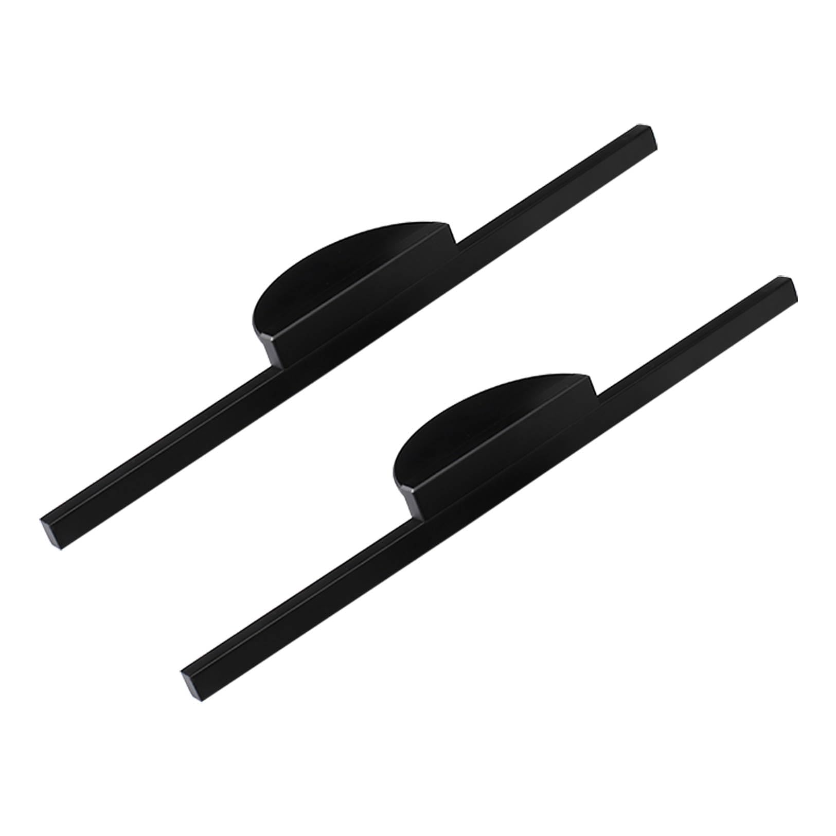 TYYCKJ 2 Pcs Matte Black Cabinet Handles Aluminum Alloy Wardrobe Door Pulls Drawer Pulls Handles Long Handles with Screws (Hole Distance 256mm)