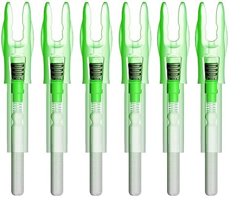 Reikawa Lighted Nocks for Arrows with .165 .204 .233 .244 .246 Inside Diameter with G X H S GT illuminocks Archery Bow LED Arrow Nocks for Hunting Shooting 6-Pack