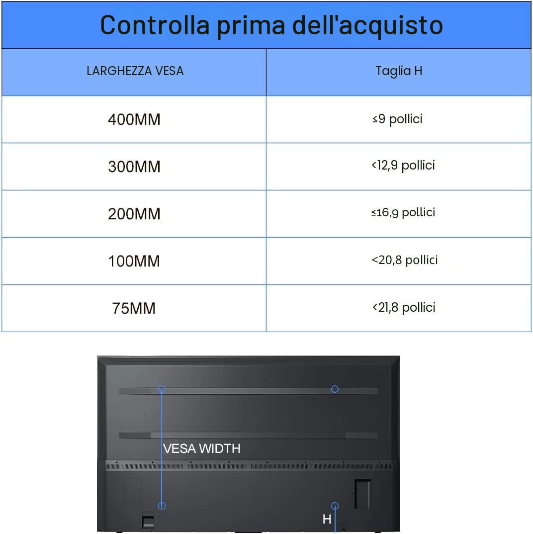 Suptek Supporto Piedistallo TV per Schermi da 22 a 65 pollici LCD LED Plasma - Altezza Regolabile fino a 50kg VESA Fino a 800x400mm ML1760